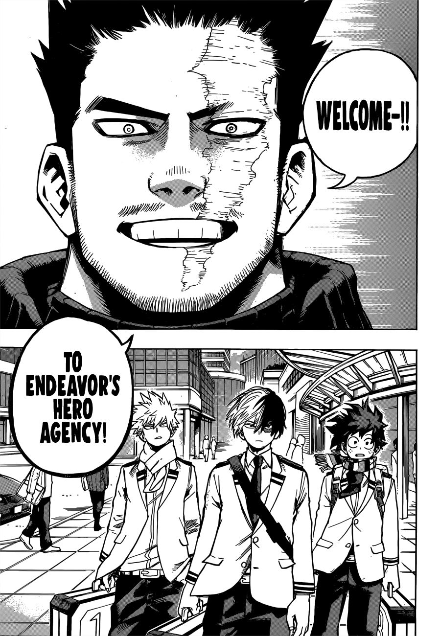 Boku no Hero Academia Chapter 243 page 12 - Chapter 243: Onwards! To the Endeavor Hero Agency!