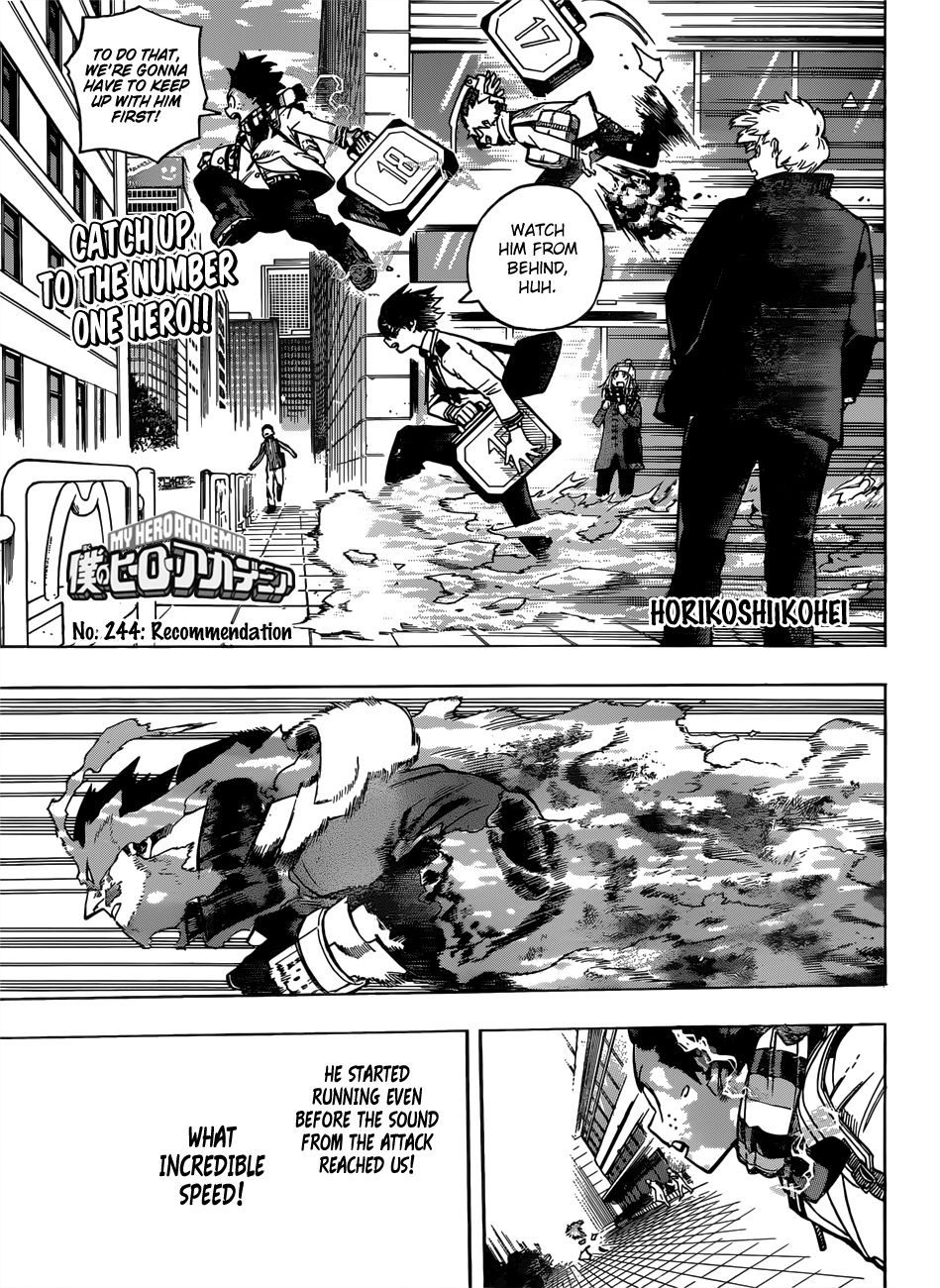 Boku no Hero Academia Chapter 244 page 1 - Chapter 244: Recommendation