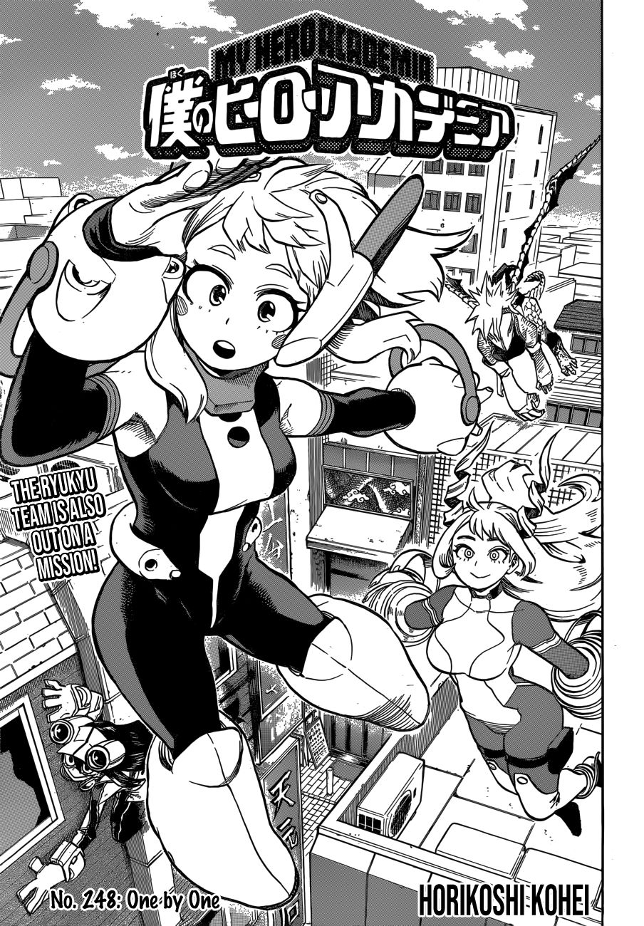 Boku no Hero Academia Chapter 248 page 1 - Chapter 248: One by One