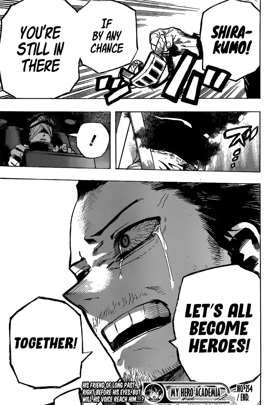 Boku no Hero Academia Chapter 254 page 15 - Chapter 254: You Wanted to Be a Hero, More Than Anyone Else.