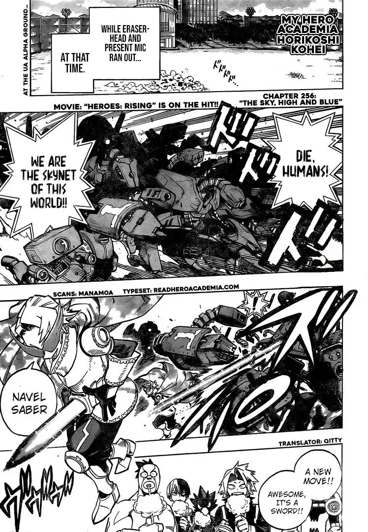 Boku no Hero Academia Chapter 256 page 1 - Chapter 256: The Sky, High and Blue