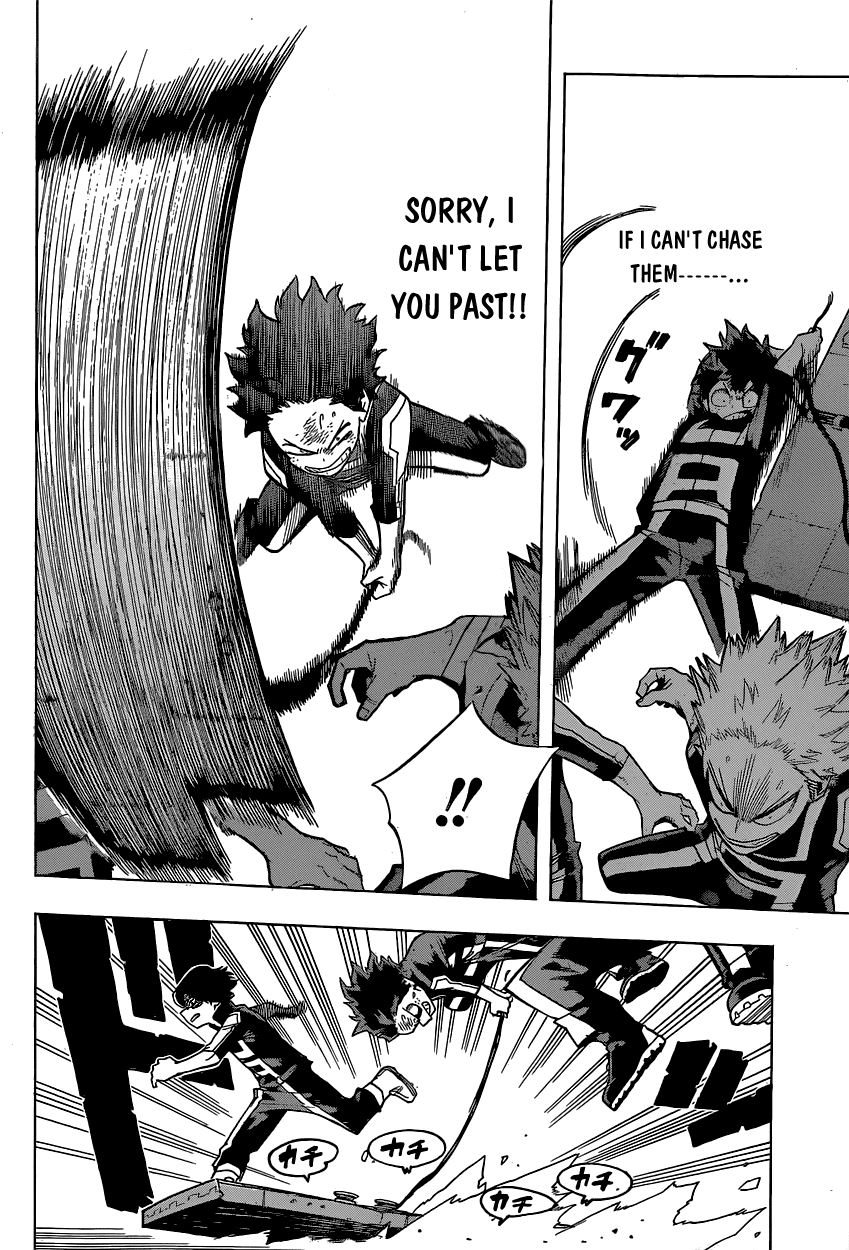 Boku no Hero Academia Chapter 26 page 12 - Chapter 26: The Pursuit Is On