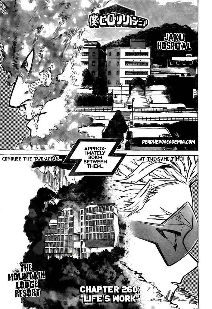 Boku no Hero Academia Chapter 260 page 1 - Chapter 260: Life's Work