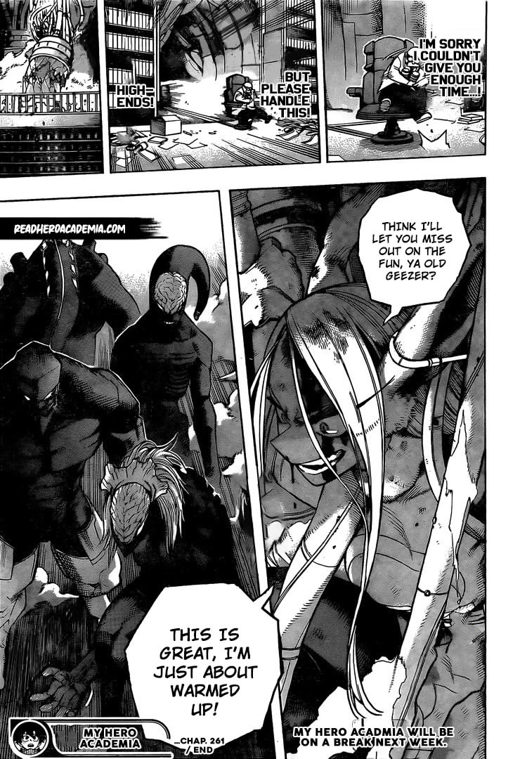 Boku no Hero Academia Chapter 261 page 17 - Chapter 261: High-Ends
