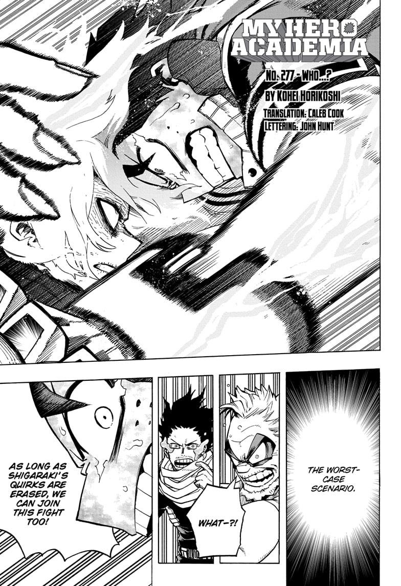 Boku no Hero Academia Chapter 277 page 1 - Chapter 277