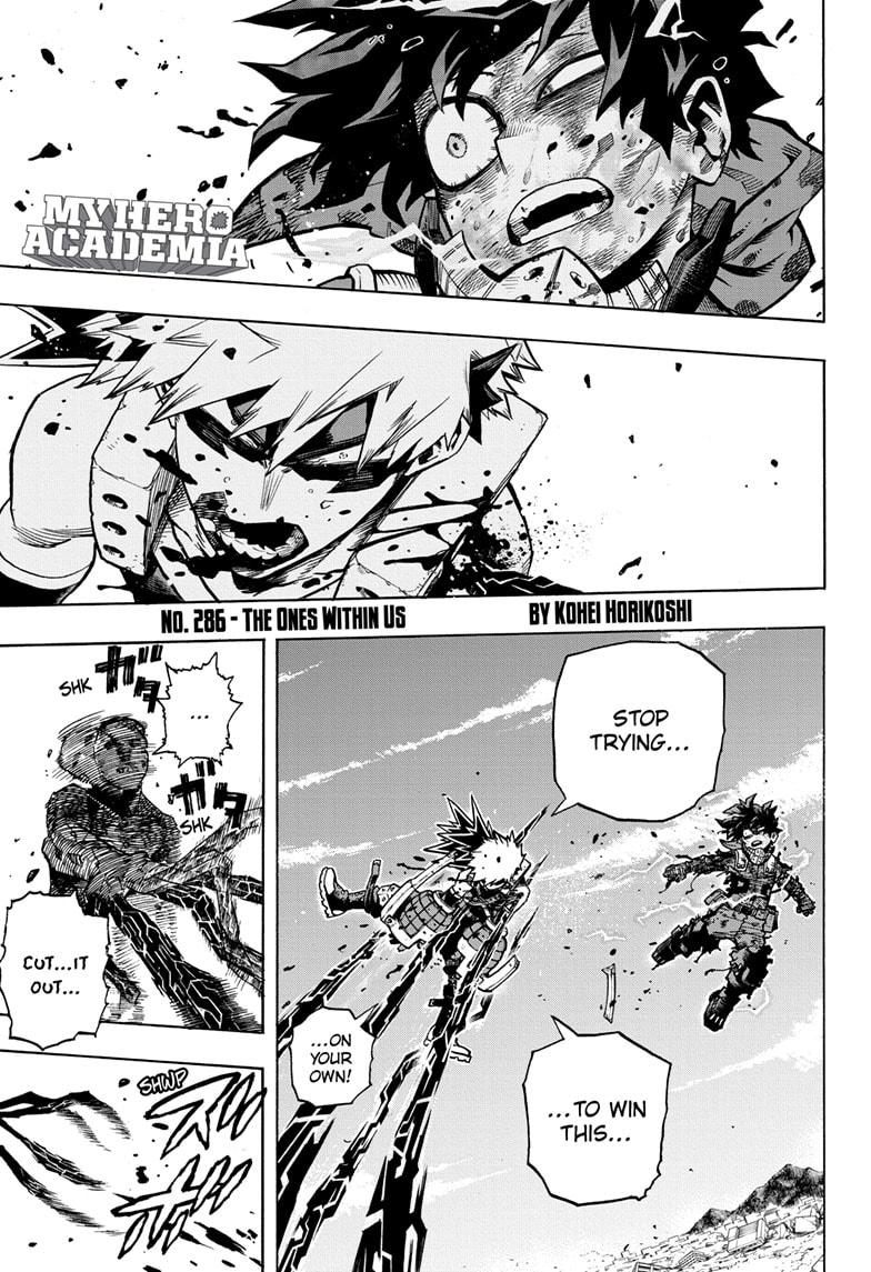 Boku no Hero Academia Chapter 286 page 1 - Chapter 286