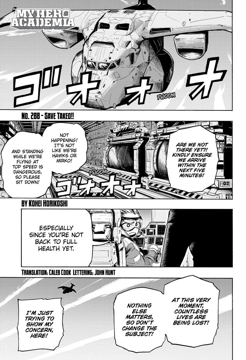 Boku no Hero Academia Chapter 288 page 1 - Chapter 288