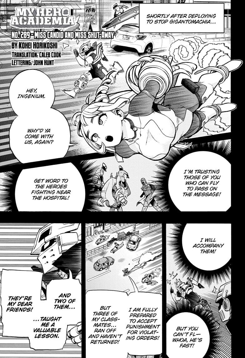 Boku no Hero Academia Chapter 289 page 1 - Chapter 289