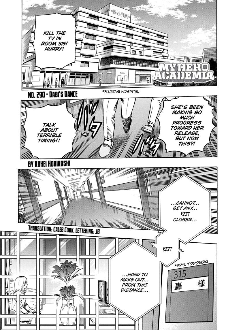 Boku no Hero Academia Chapter 290 page 1 - Chapter 290