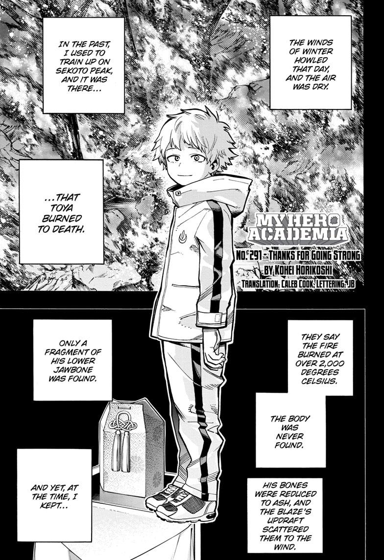 Boku no Hero Academia Chapter 291 page 1 - Chapter 291