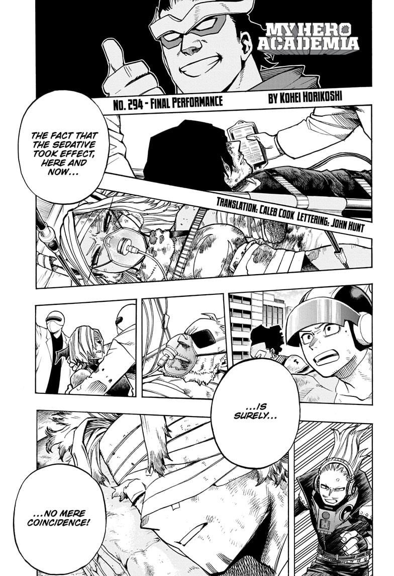 Boku no Hero Academia Chapter 294 page 1 - Chapter 294