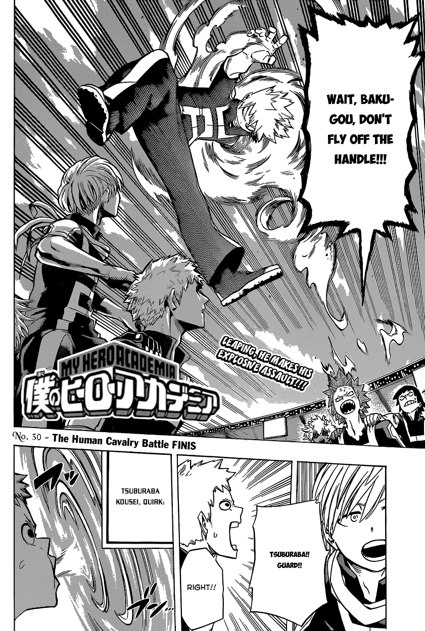 Boku no Hero Academia Chapter 30 page 6 - Chapter 30: The Human Cavalry Battle FINISH
