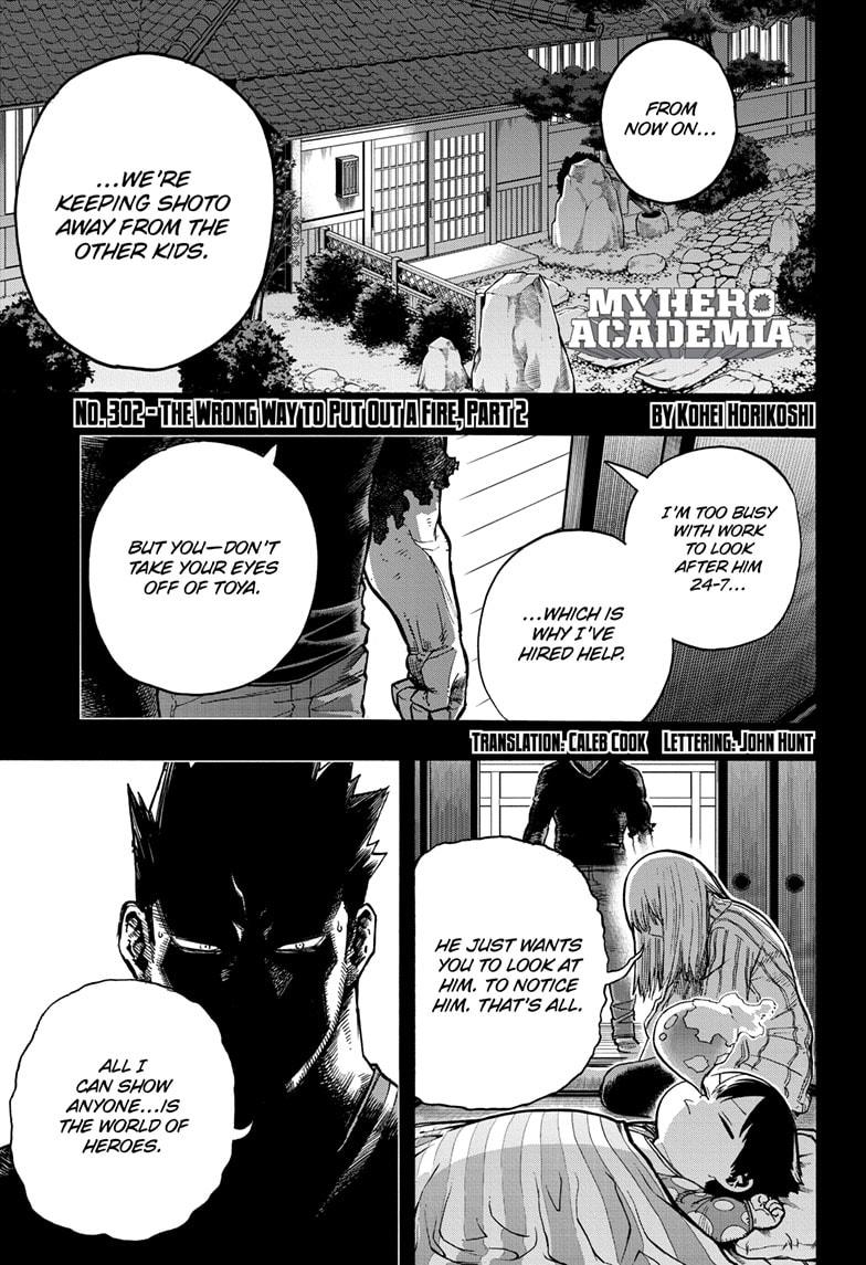 Boku no Hero Academia Chapter 302 page 1 - Chapter 302