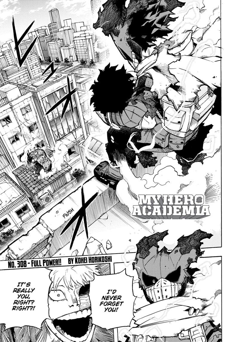 Boku no Hero Academia Chapter 308 page 1 - Chapter 308