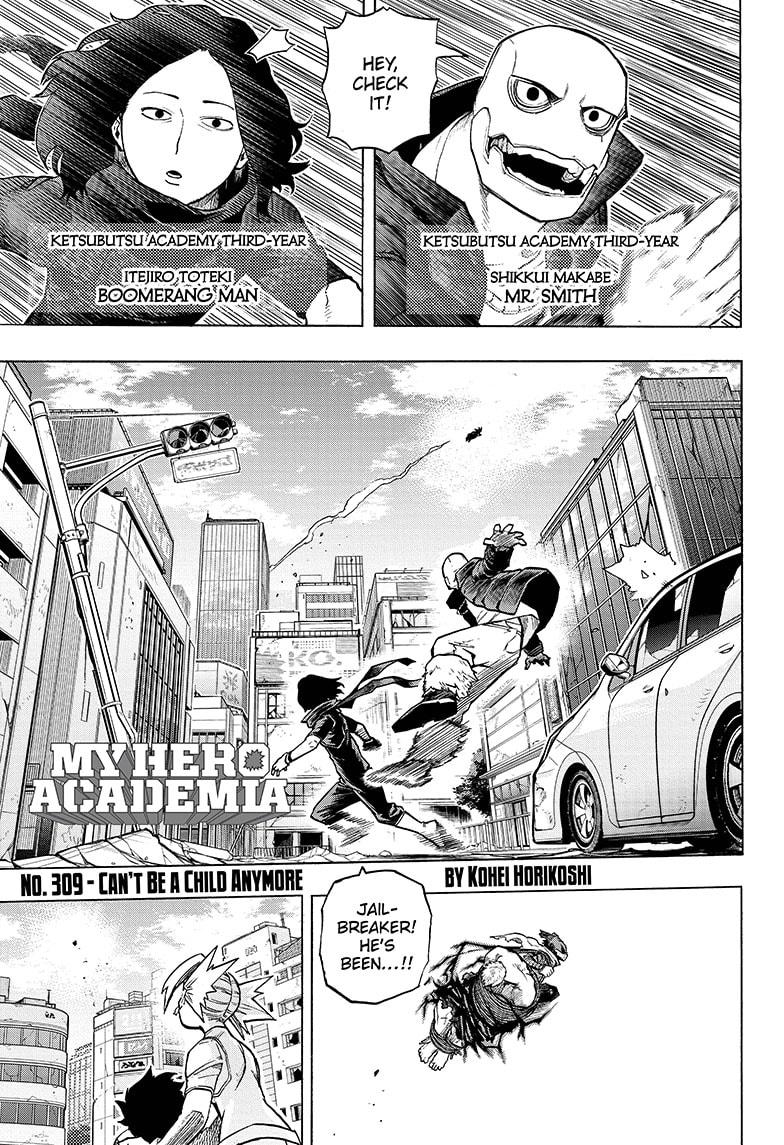 Boku no Hero Academia Chapter 309 page 1 - Chapter 309