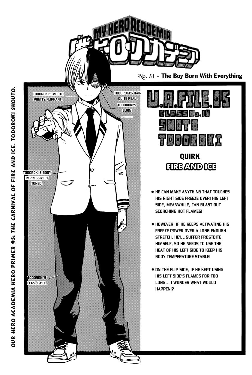 Boku no Hero Academia Chapter 31 page 5 - Chapter 31: The Boy Born With Everything