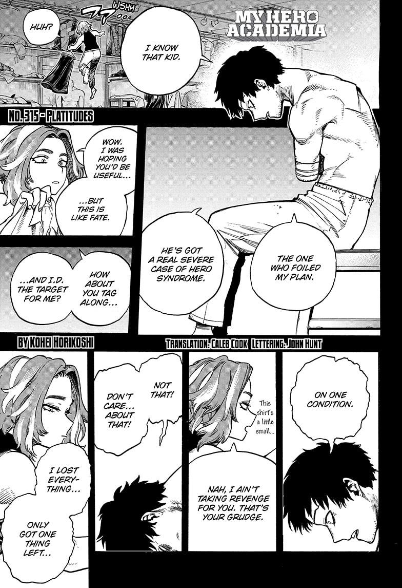 Boku no Hero Academia Chapter 315 page 1 - Chapter 315