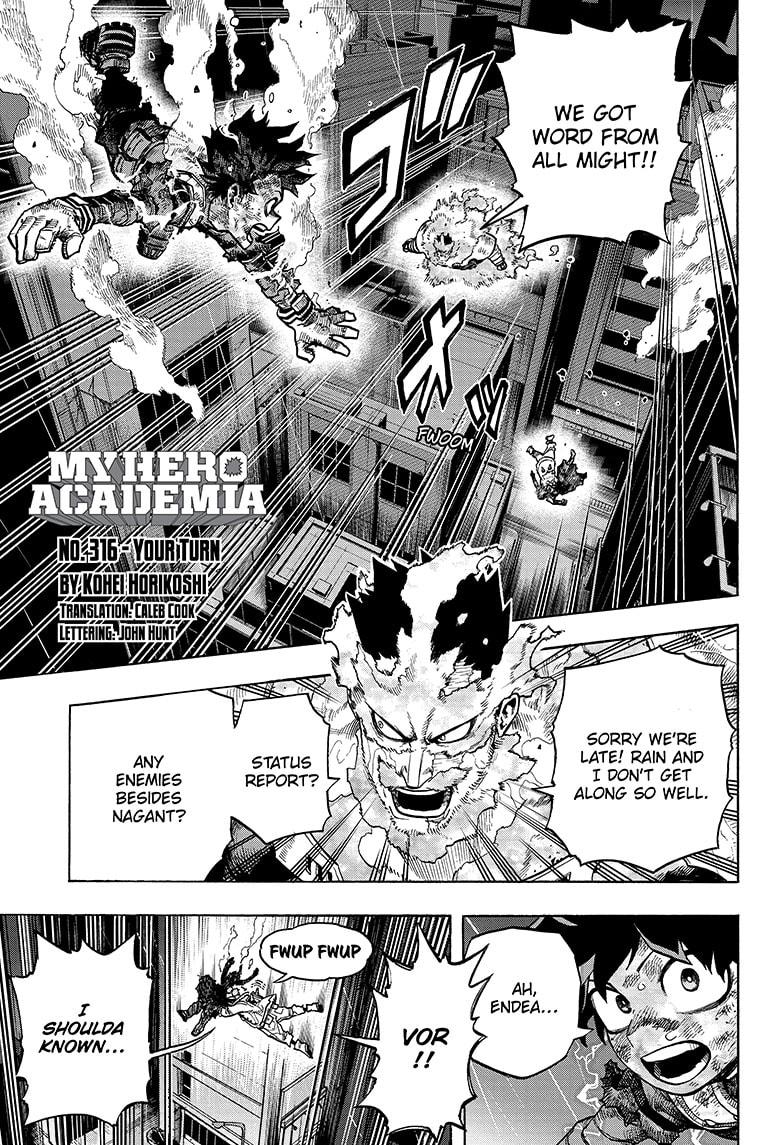 Boku no Hero Academia Chapter 316 page 1 - Chapter 316