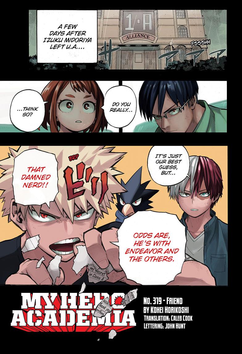 Boku no Hero Academia Chapter 319 page 1 - Chapter 319