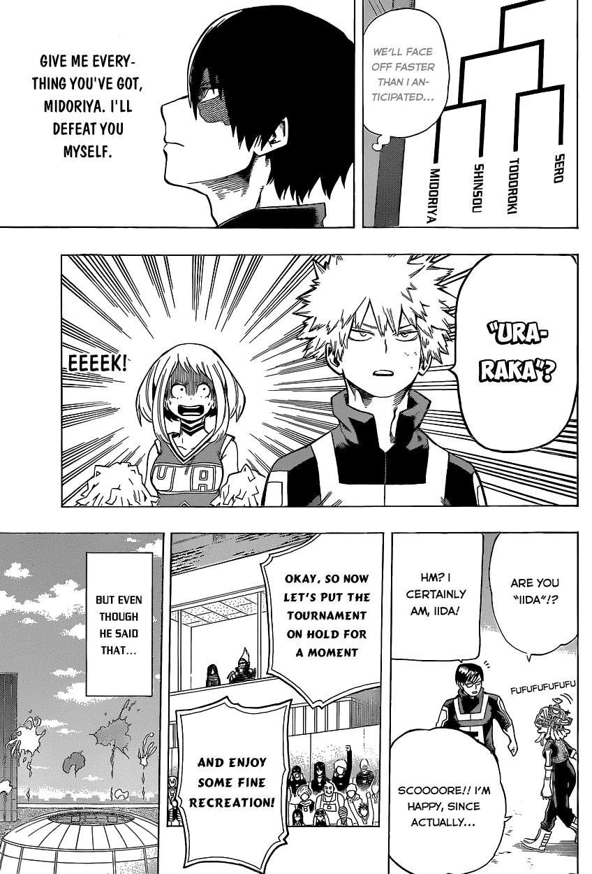Boku no Hero Academia Chapter 32 page 13 - Chapter 32: Smile, Oh Prince of the World of Nonsense!