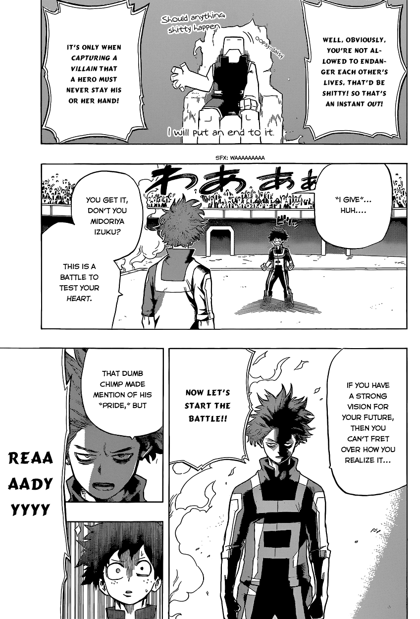 Boku no Hero Academia Chapter 32 page 20 - Chapter 32: Smile, Oh Prince of the World of Nonsense!