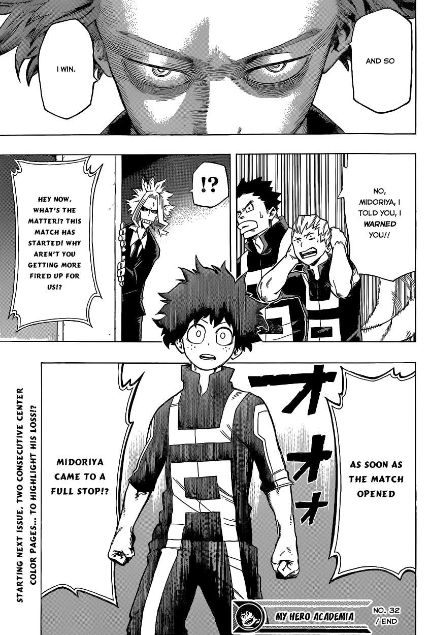 Boku no Hero Academia Chapter 32 page 22 - Chapter 32: Smile, Oh Prince of the World of Nonsense!