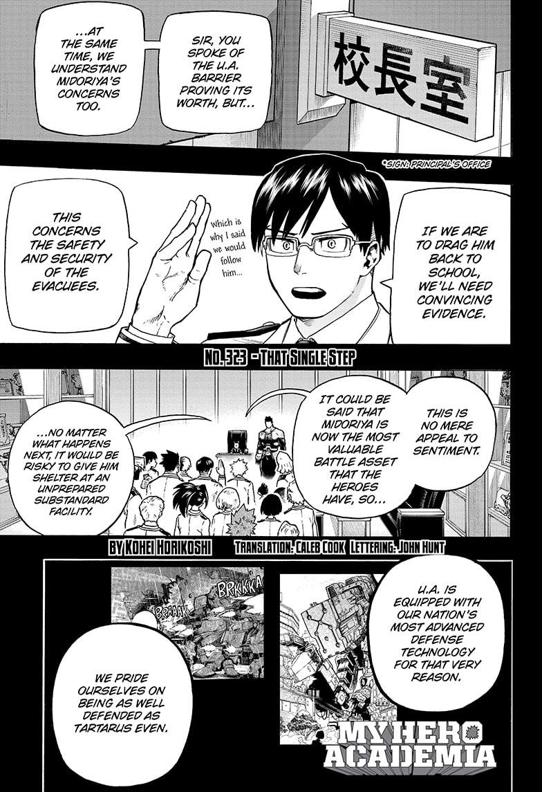 Boku no Hero Academia Chapter 323 page 1 - Chapter 323
