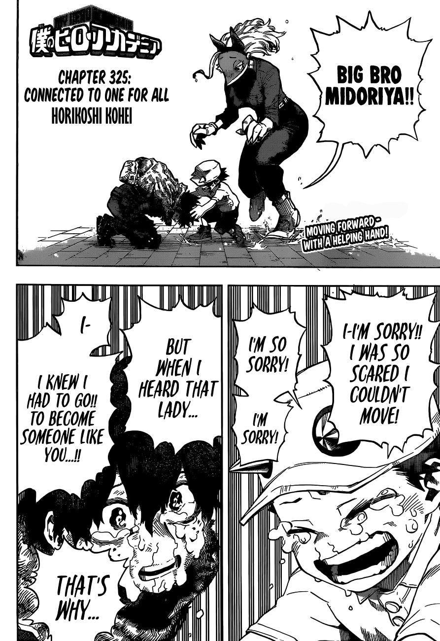 Boku no Hero Academia Chapter 325 page 3 - Chapter 325: Connected to One For All