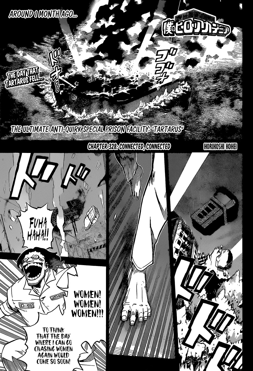 Boku no Hero Academia Chapter 328 page 1 - Chapter 328: Connected, Connected