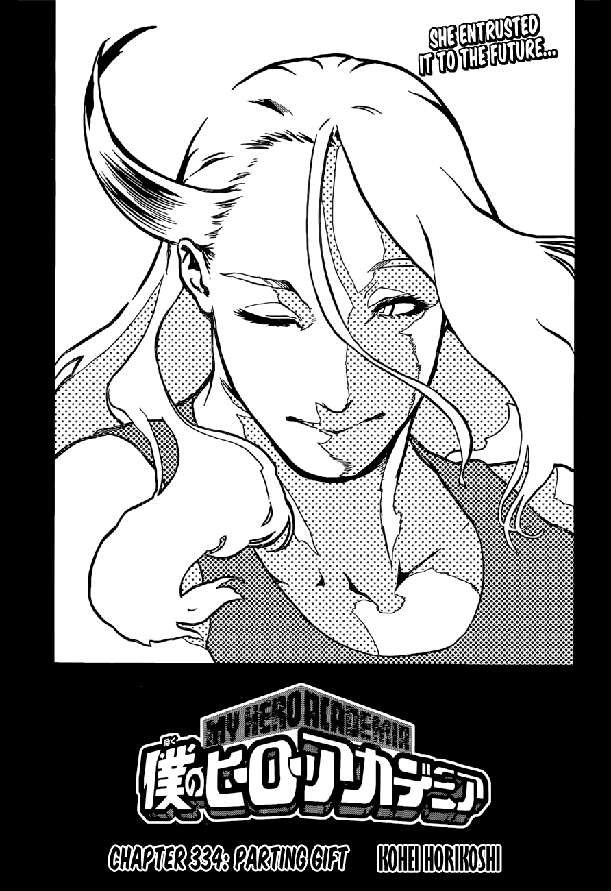 Boku no Hero Academia Chapter 334 page 1 - Chapter 334: Parting Gift
