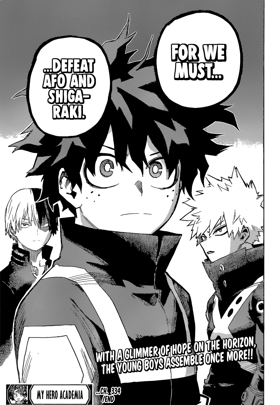 Boku no Hero Academia Chapter 334 page 16 - Chapter 334: Parting Gift