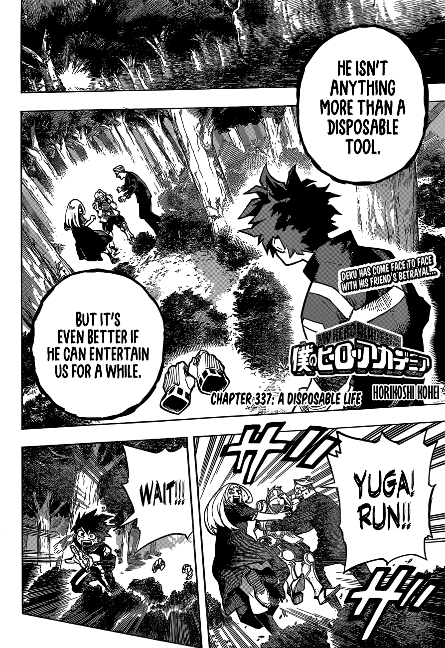 Boku no Hero Academia Chapter 337 page 3 - Chapter 337: A Disposable Life