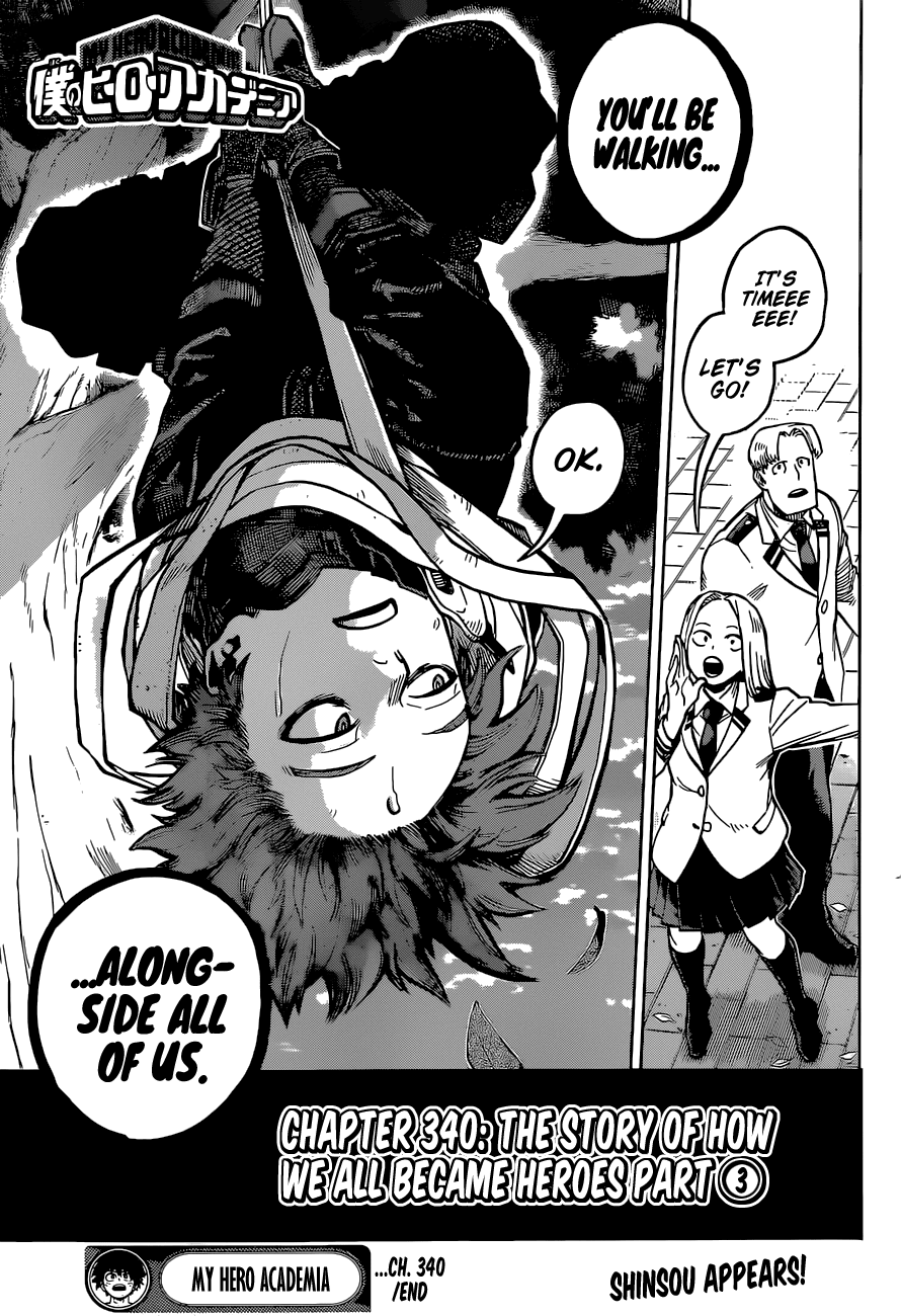Boku no Hero Academia Chapter 340 page 16 - Chapter 340: The Story of how We All Became Heroes Part ③