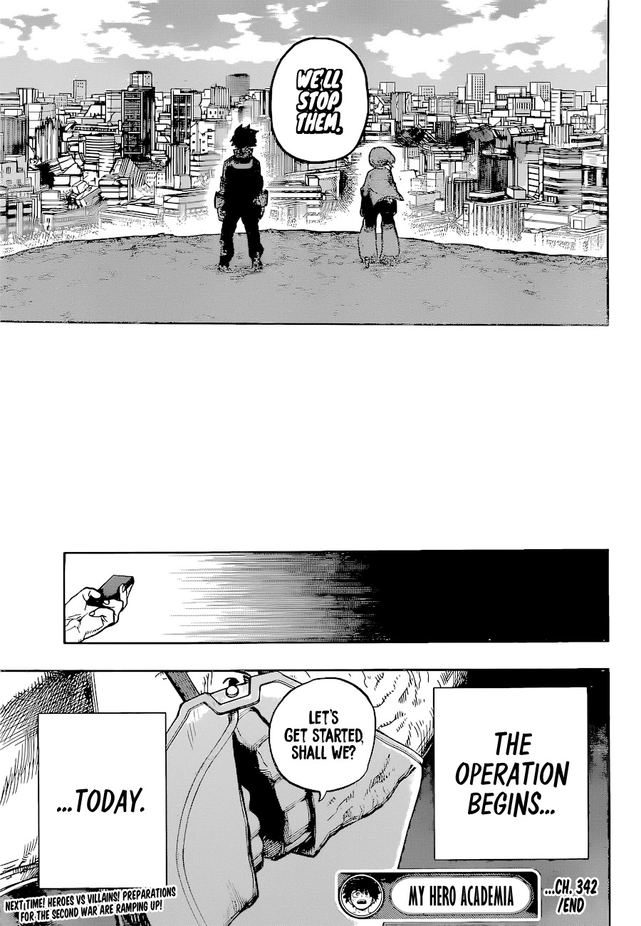 Boku no Hero Academia Chapter 342 page 18 - Chapter 342: The Calm Before the Storm