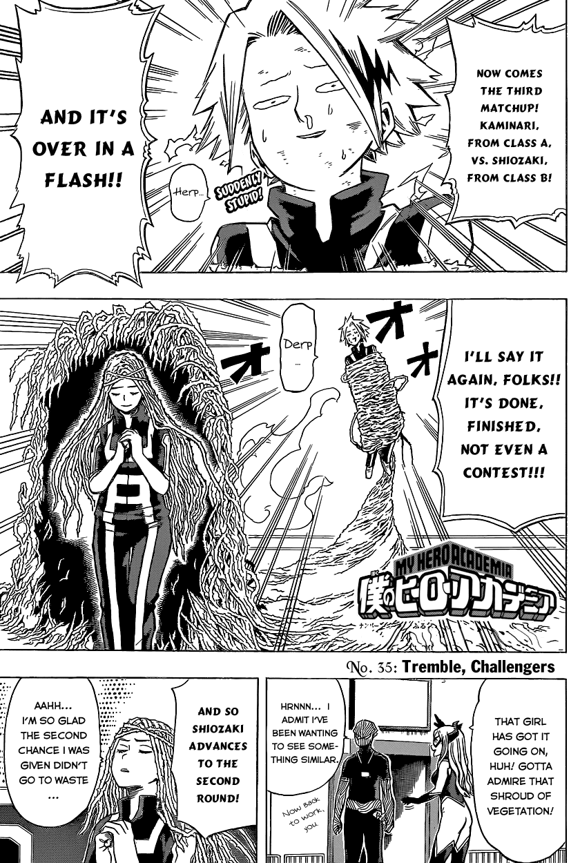 Boku no Hero Academia Chapter 35 page 3 - Chapter 35: Tremble, Challengers