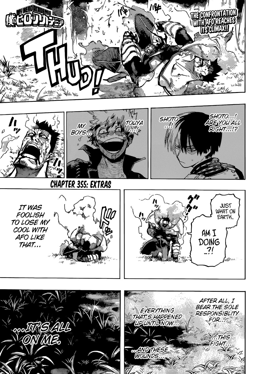 Boku no Hero Academia Chapter 355 page 1 - Chapter 355: Extras