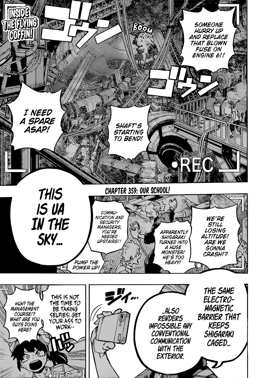 Boku no Hero Academia Chapter 359 page 5 - Chapter 359: Our School!
