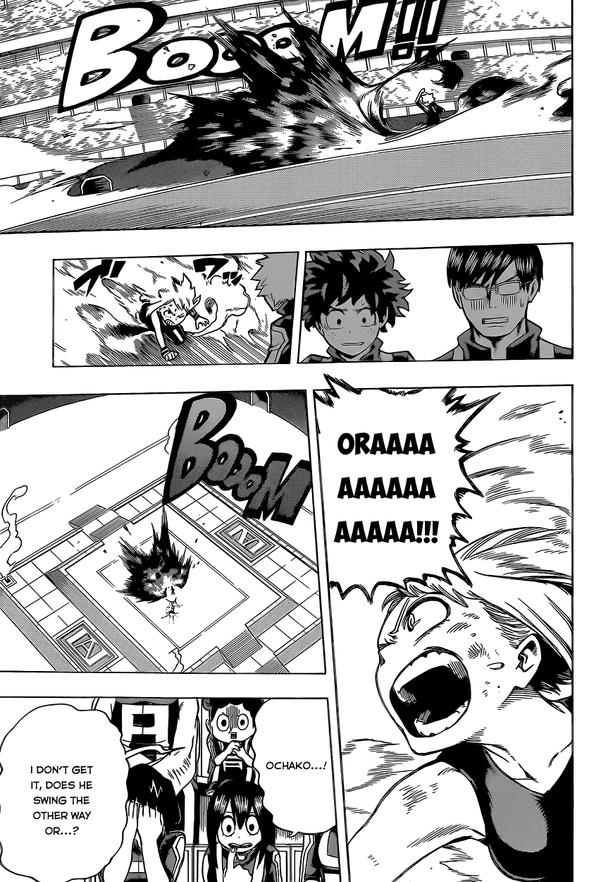 Boku no Hero Academia Chapter 36 page 10 - Chapter 36: Bakugou Vs. Uraraka
