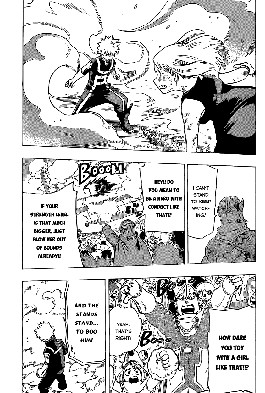 Boku no Hero Academia Chapter 36 page 12 - Chapter 36: Bakugou Vs. Uraraka