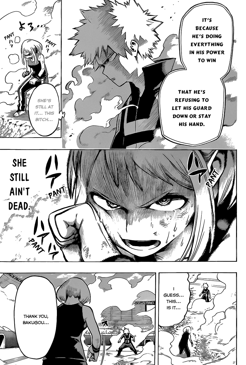 Boku no Hero Academia Chapter 36 page 14 - Chapter 36: Bakugou Vs. Uraraka