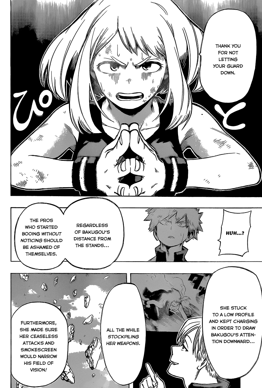 Boku no Hero Academia Chapter 36 page 15 - Chapter 36: Bakugou Vs. Uraraka