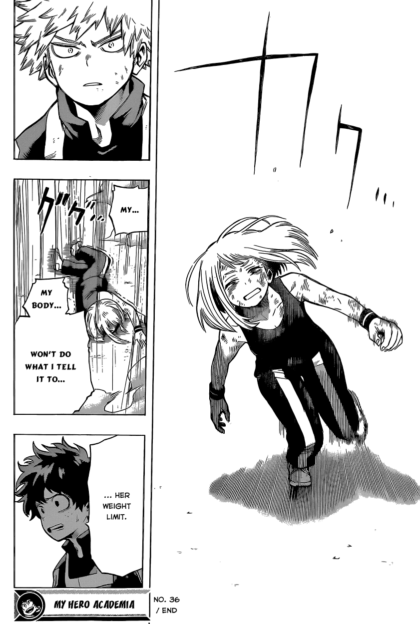Boku no Hero Academia Chapter 36 page 20 - Chapter 36: Bakugou Vs. Uraraka