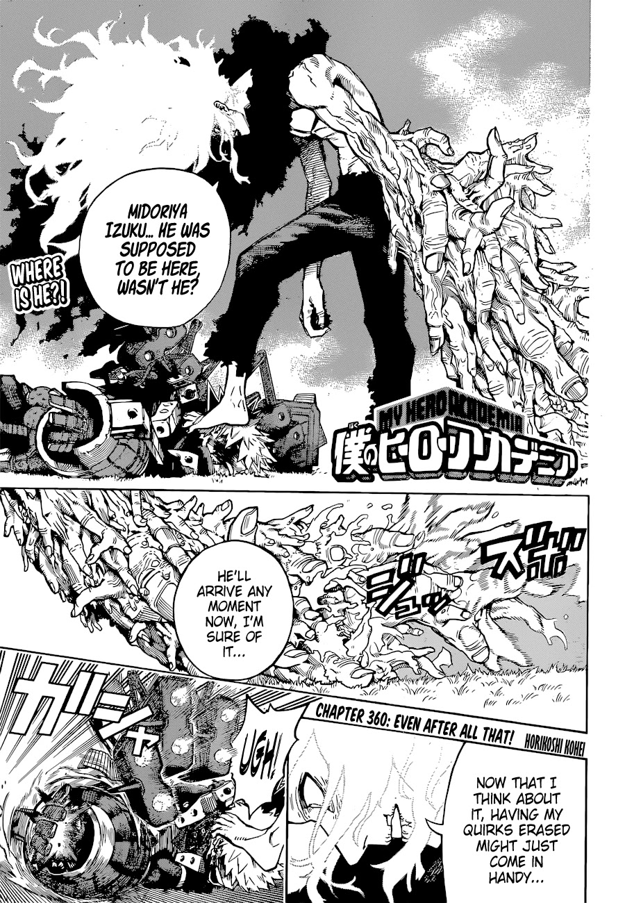 Boku no Hero Academia Chapter 360 page 1 - Chapter 360: Even after all that!