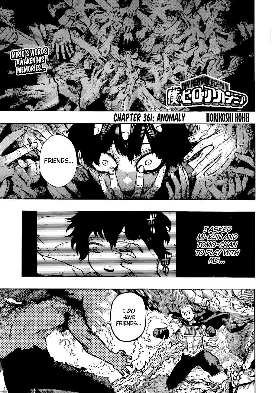 Boku no Hero Academia Chapter 361 page 1 - Chapter 361: Anomaly