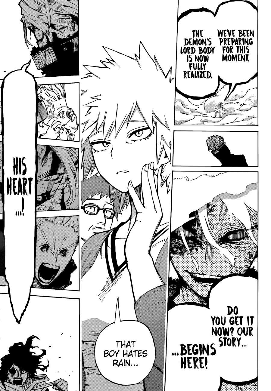 Boku no Hero Academia Chapter 362 page 15 - Chapter 362: Light Fades to Rain