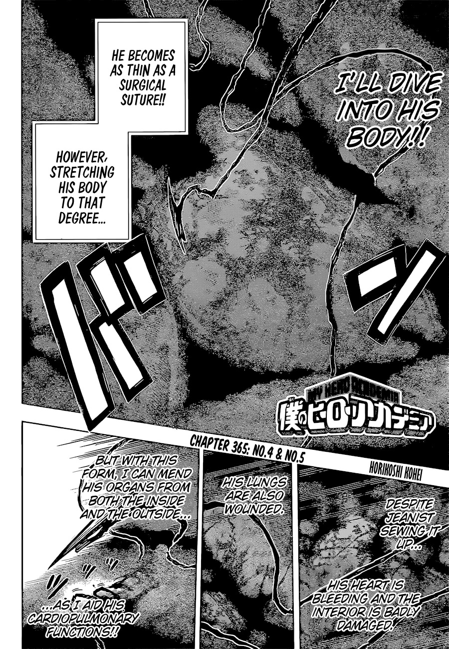 Boku no Hero Academia Chapter 365 page 3 - Chapter 365: No.4 & No.5