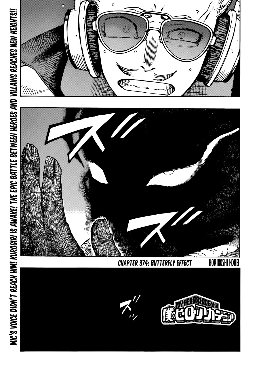 Boku no Hero Academia Chapter 374 page 1 - Chapter 374: Butterfly Effect