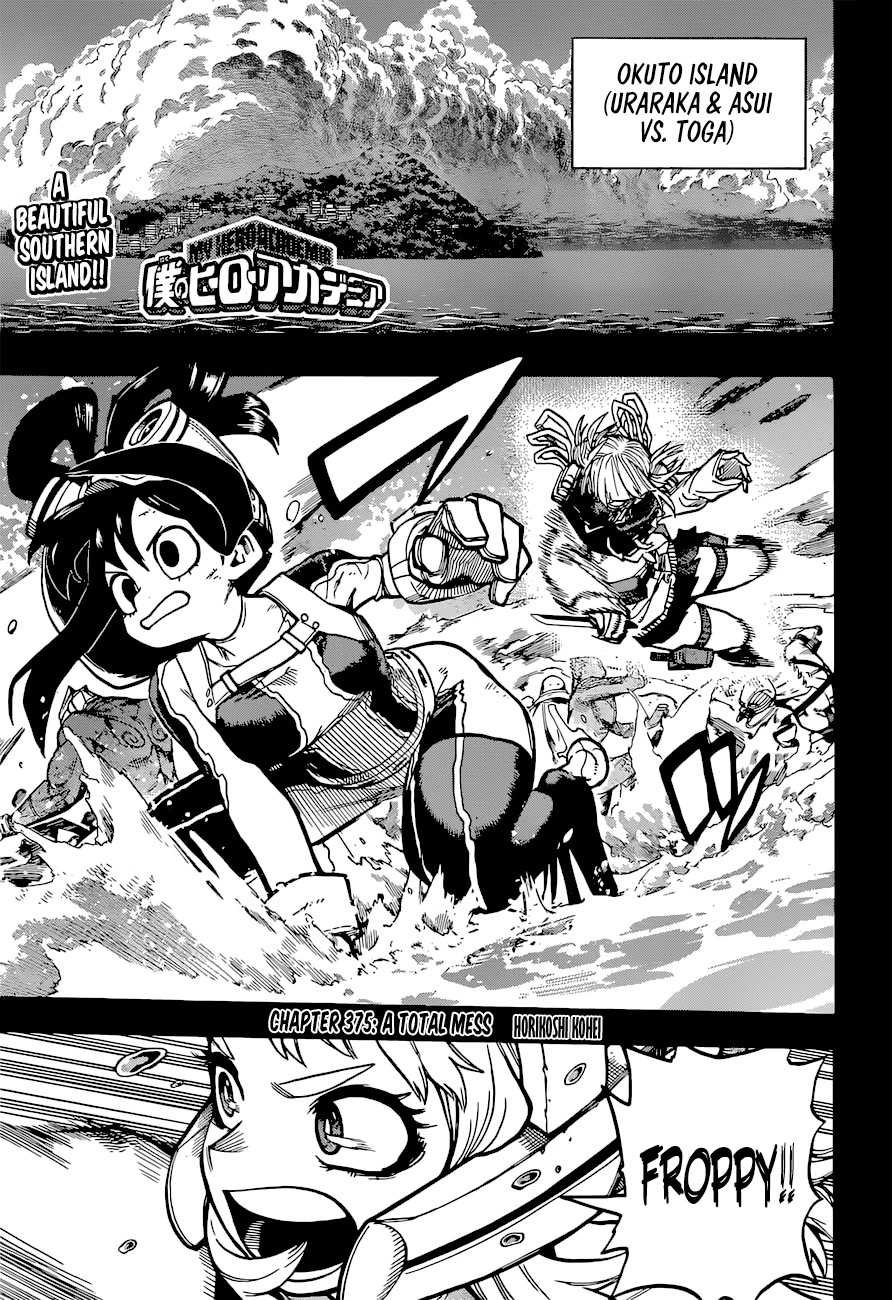 Boku no Hero Academia Chapter 375 page 1 - Chapter 375: A Total Mess