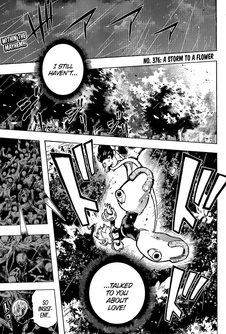 Boku no Hero Academia Chapter 376 page 3 - Chapter 376: A Storm to a Flower