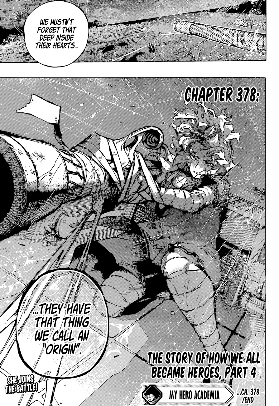 Boku no Hero Academia Chapter 378 page 15 - Chapter 378: The Story of how we all became Heroes, Part 4